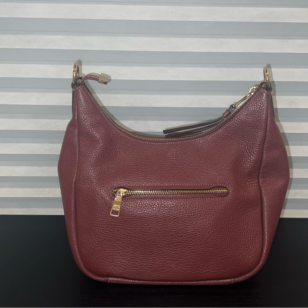 Coach Jules Burgundy Snake Print Leather Hobo Bag - Picture 8 of 14